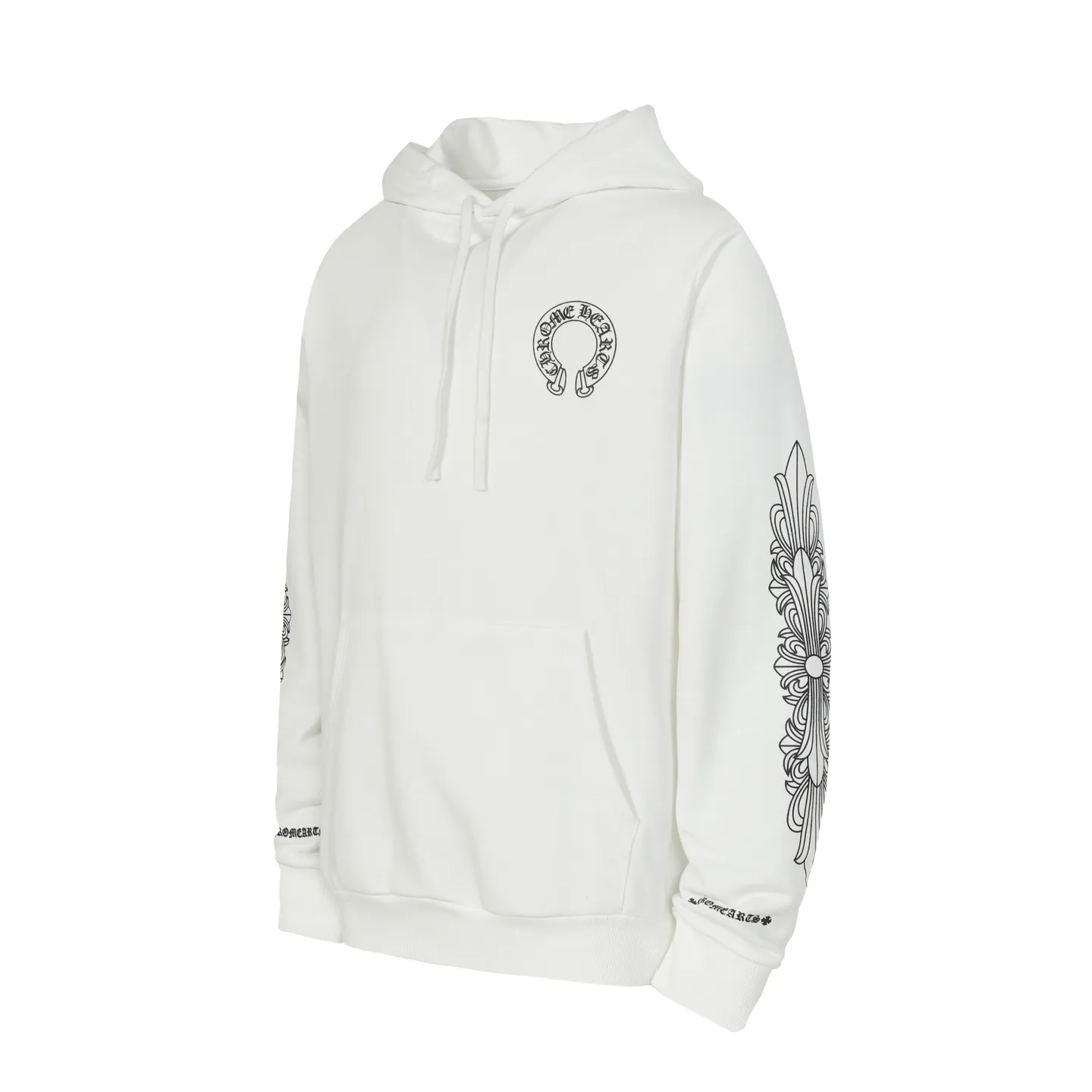 P230 #2120 cross-border model, please do not place an order if you are pursuing quality - Chrome Hearts/Chrome Hearts basic horseshoe Sanskrit printed hooded sweatshirt - High weight, high density and high quality, soft, delicate and skin-friendly wool, soft and silky to the touch, excellent warmth and skin-friendly properties - Customized weaving and dyeing, no color difference, no matter the fabric or workmanship details, beat the ordinary version on the market - Hardware zipper accessories are all customized, full of details -Colour: black White -Size: S M L XL
